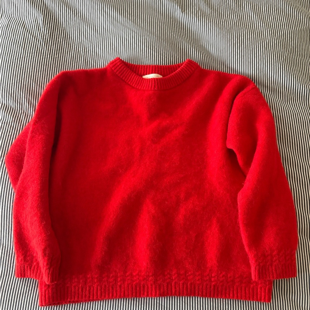 Gorgeous Sezane Vibrant Red Crew Neck Sweater